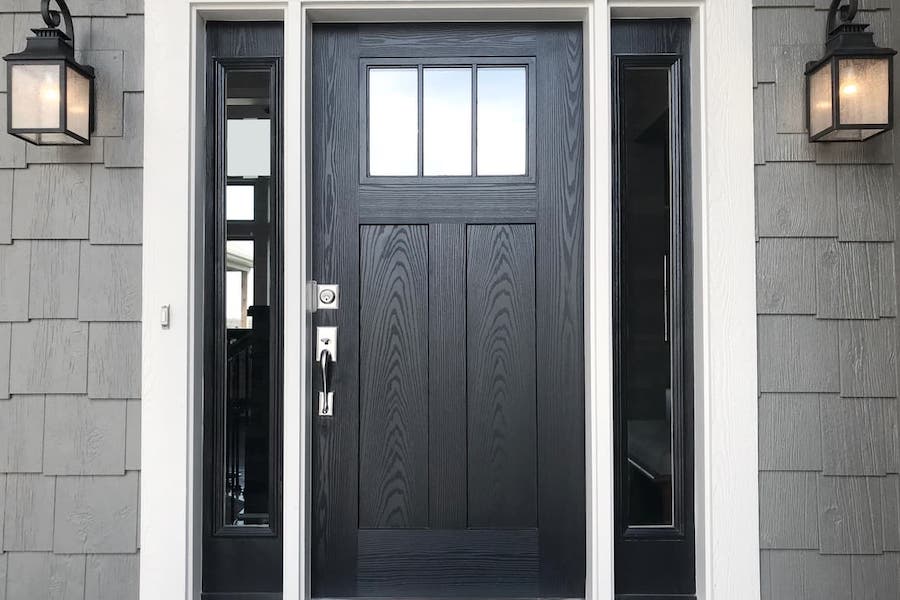 Front doors with side panel